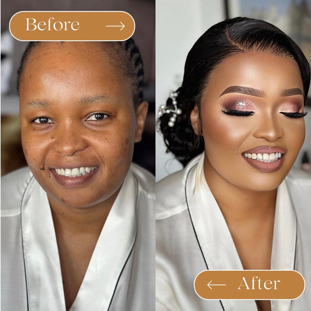 Avant et après — transformation maquillage 1