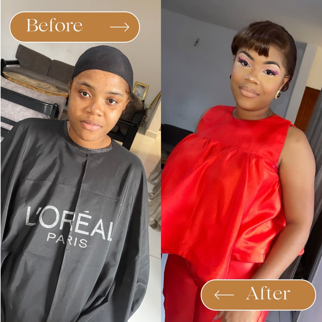Avant et après — transformation maquillage 5