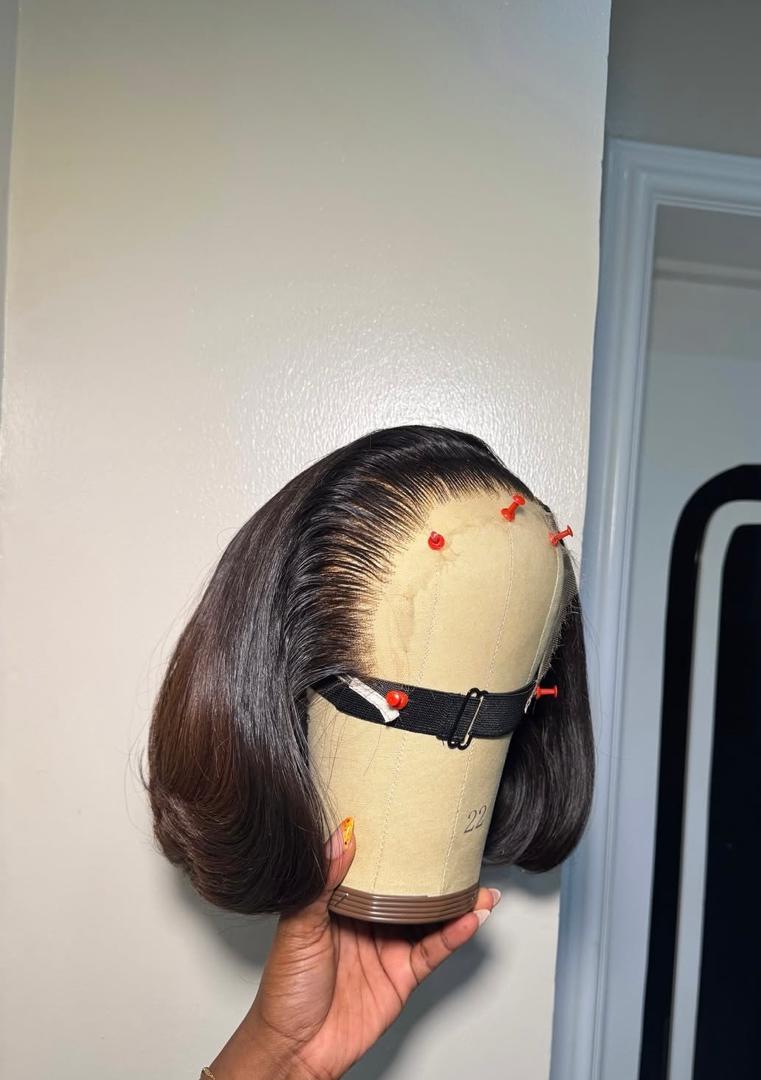 Perruque Raw hair SDD, taille 10, marron et châtain foncé, sur frontale HD — vue 1