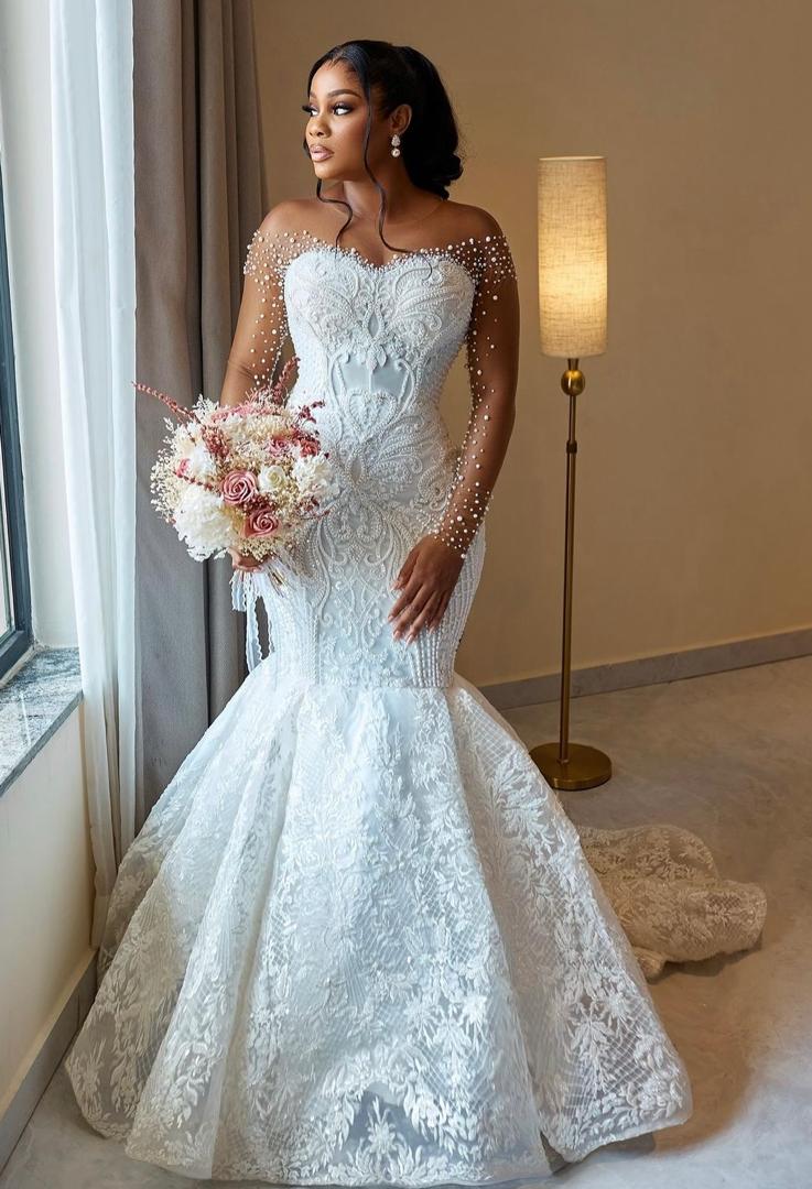 Mariée en robe sirène