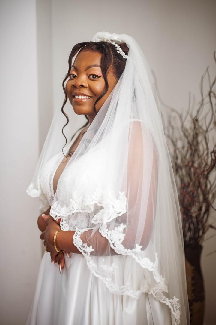 A bride and her husband