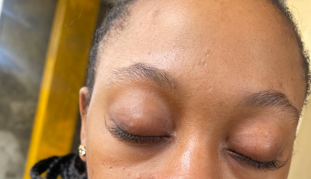 Structured brows and lash extensions